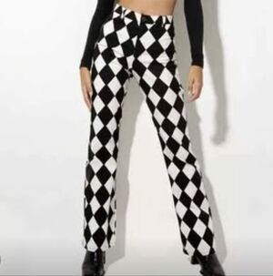 NWT Motel Rocks Harlequin Zoven Pants Size M